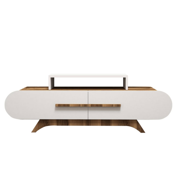 Hanah Home Soporte de TV Nogal y Blanco